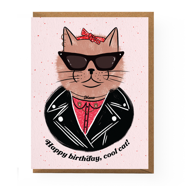 Cool Cat Birthday Card