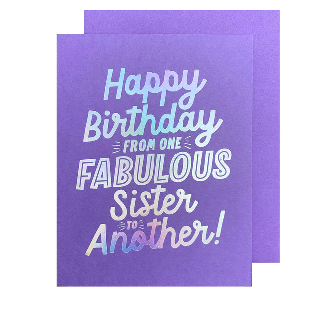 Fabulous Sister Birthday Card