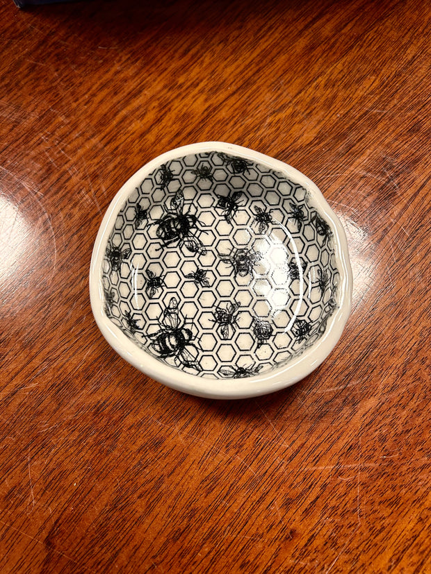 Black & White Honeycomb Bowl