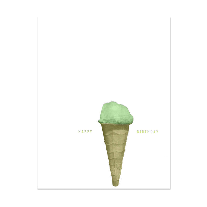 Ice Cream Cone Happy Birthday Card