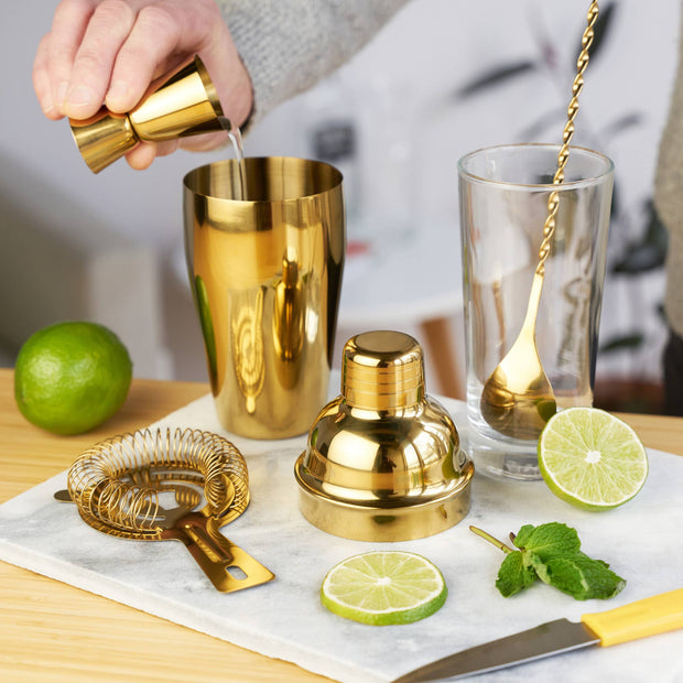 Stainless Steel Barware Set of 4 ASSORTED COLORS
