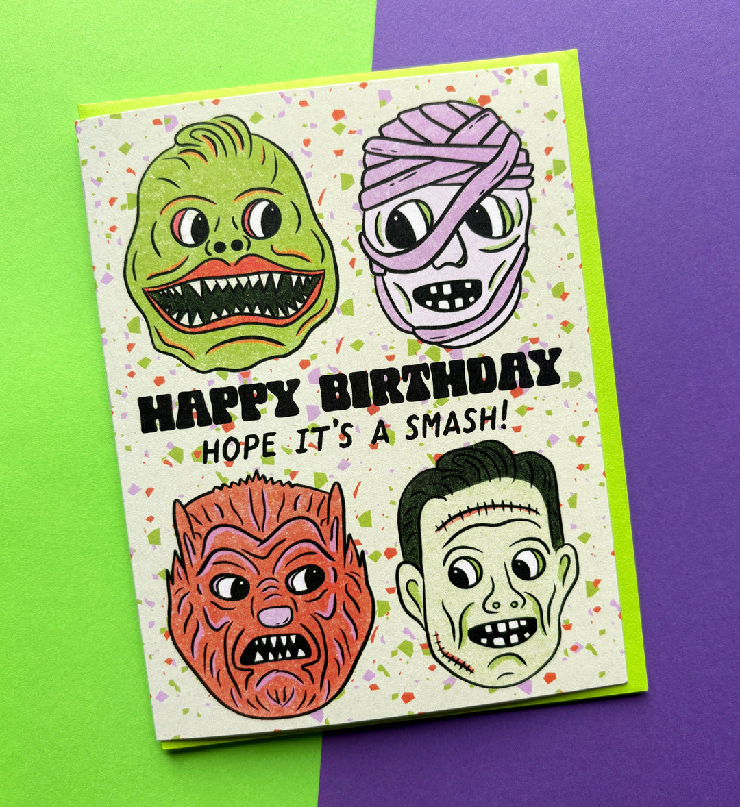 Monster Mask Birthday Card