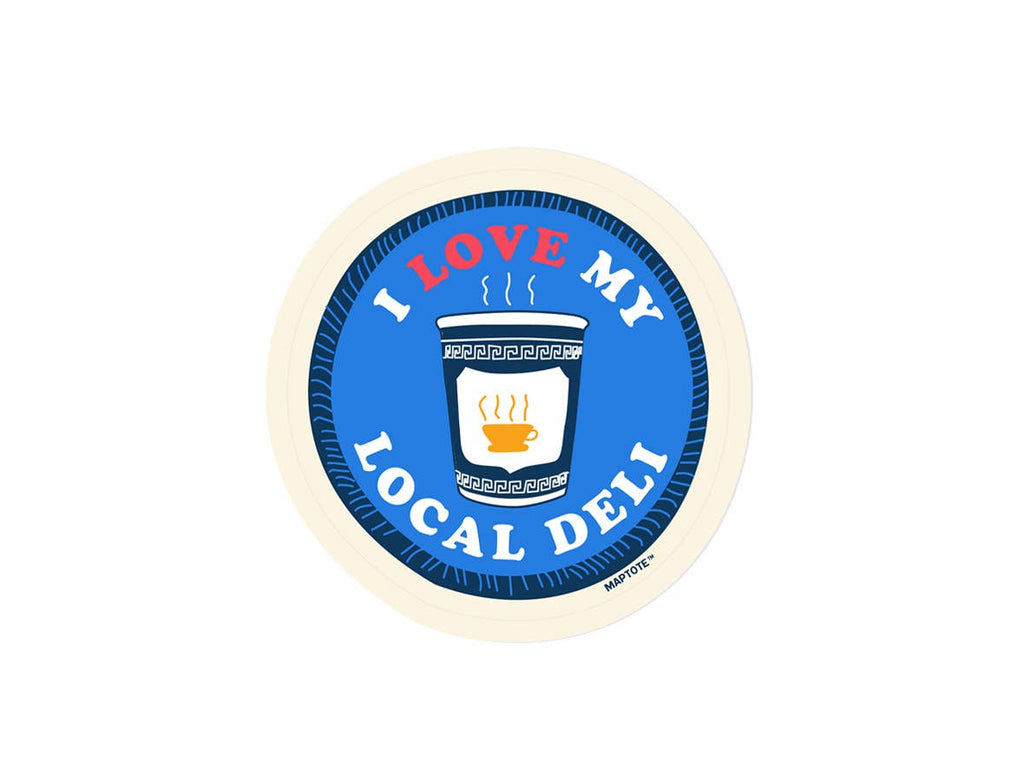 York City I Love My Local Deli Coffee Cup Sticker