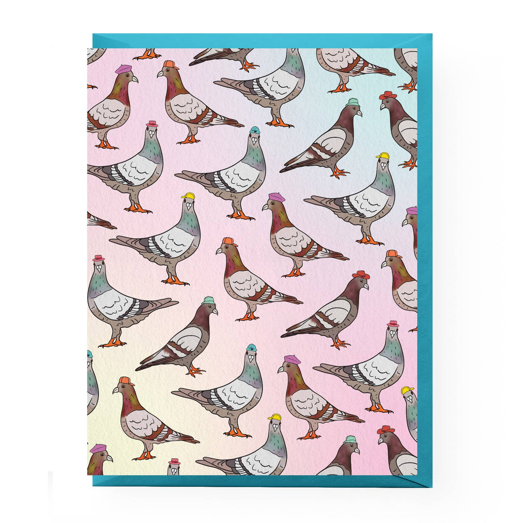 Pigeons Patterned Greeting Card