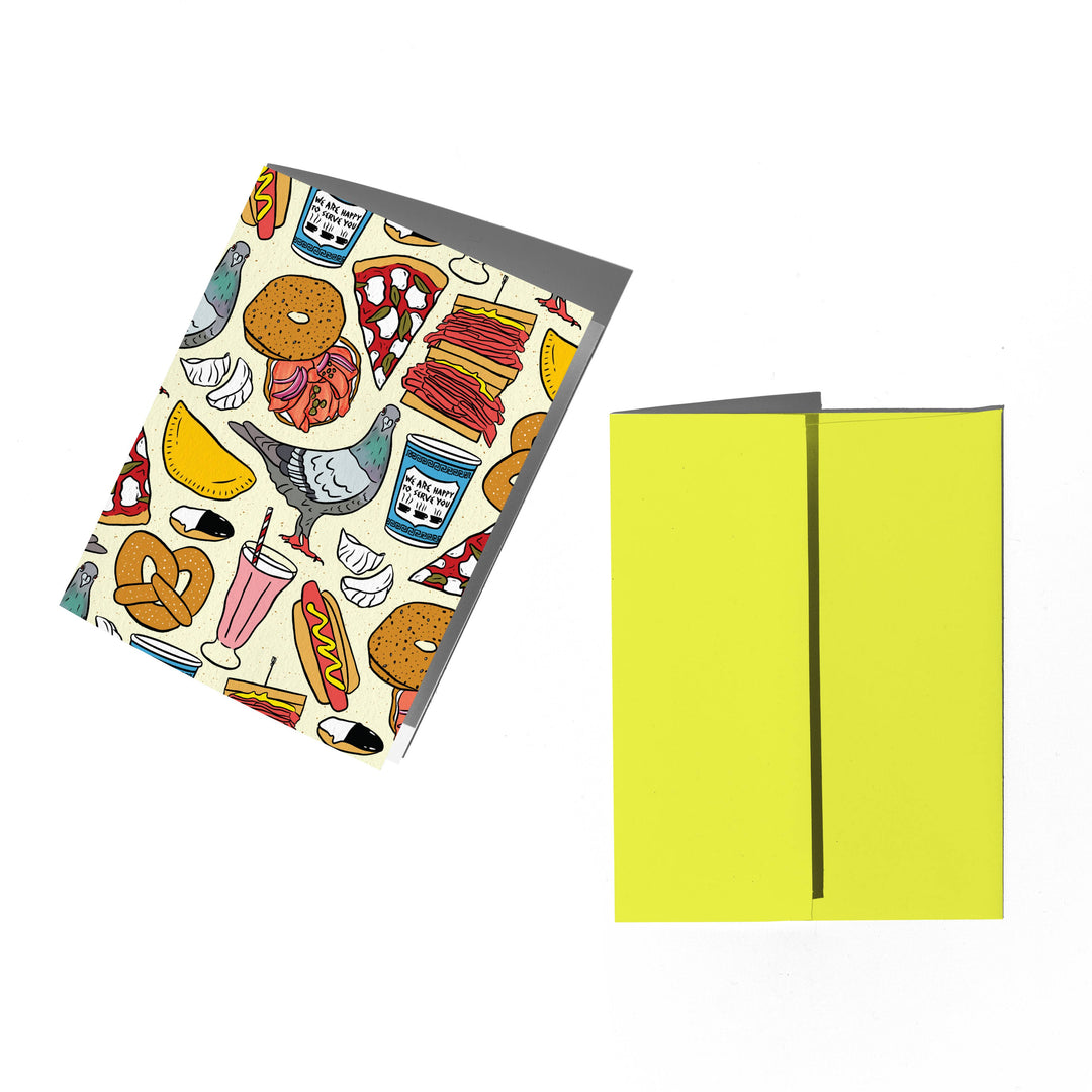 New York City Patterned Greeting Card: Clear sleeve