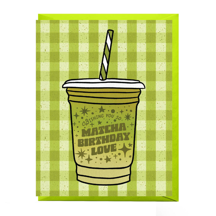 Iced Matcha Birthday Card