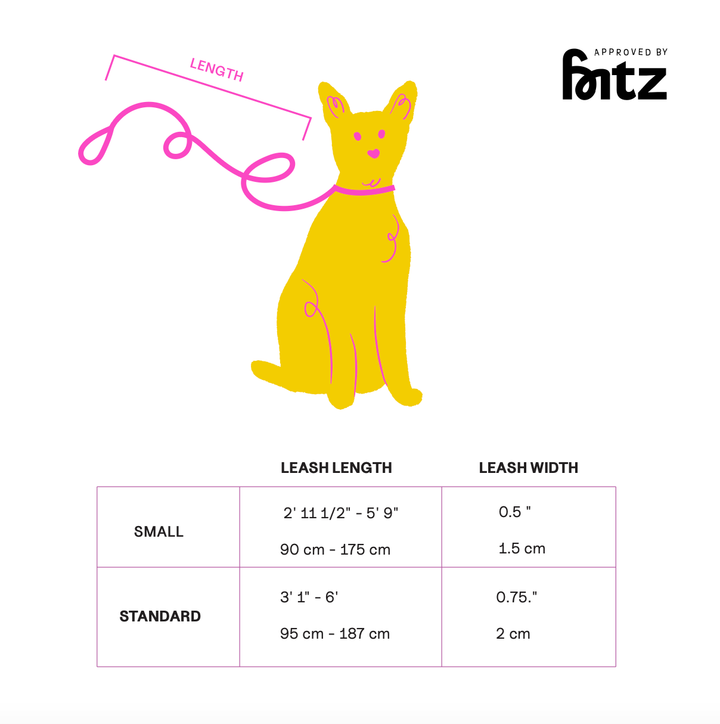 The Fritz Leash: Blue/Orange-Standard