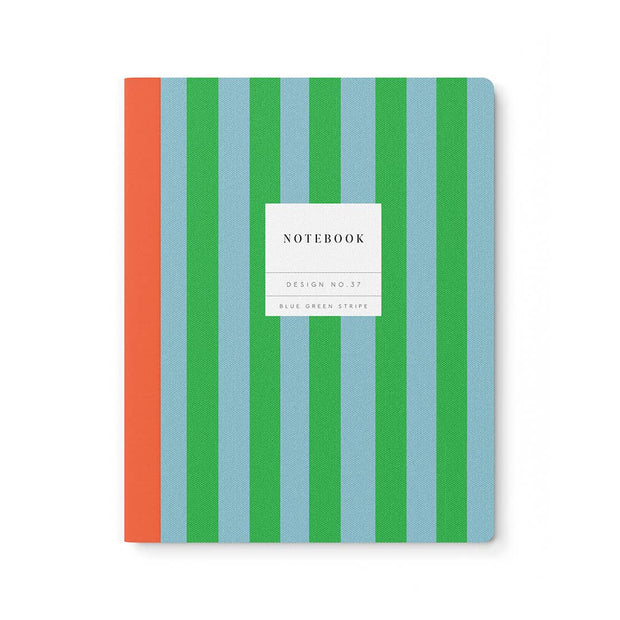 Blue Green Stripe Kaleido Large Format Notebook (11749)