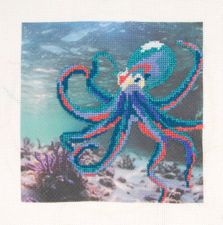 Octopus Cross Stitch Kit - DMC