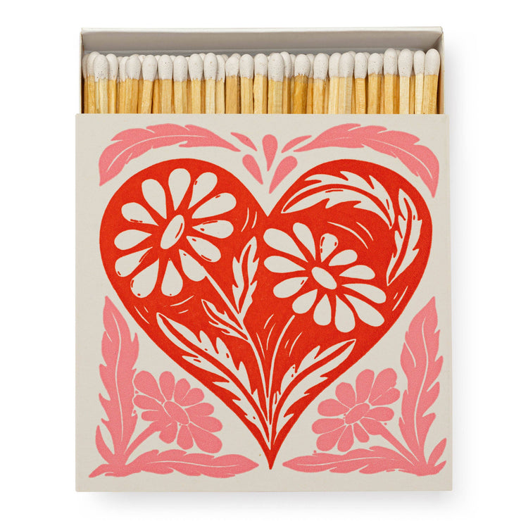 Botanical Heart Safety Matches