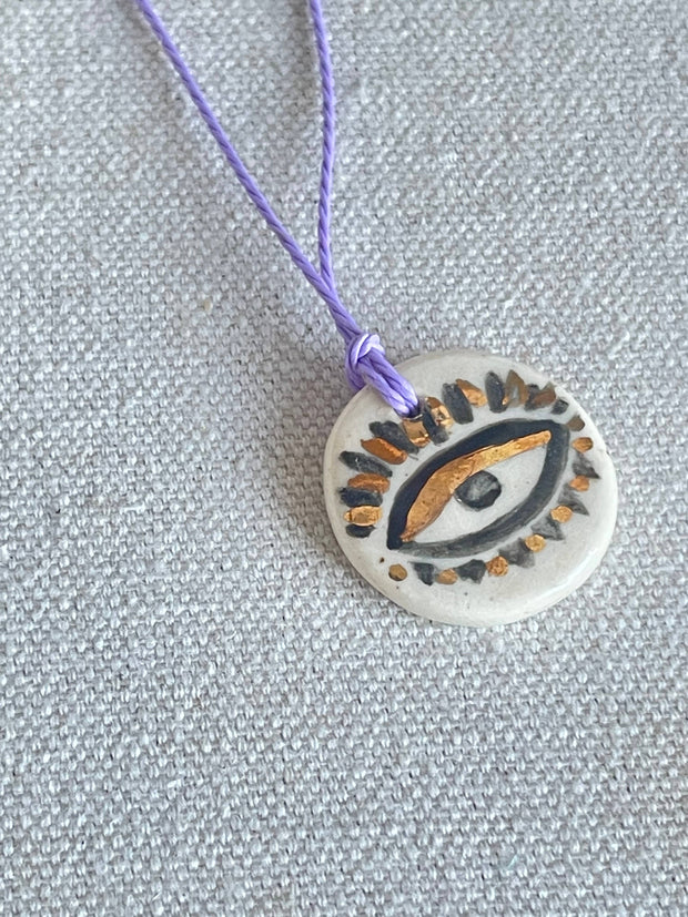 Charm Necklace: Red / Not so evil eye