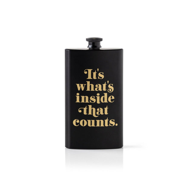 Brass Monkey It's What's Inside That Counts Pocket Flask