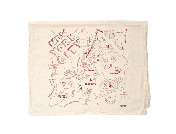 New York City Tea Towel in Natural