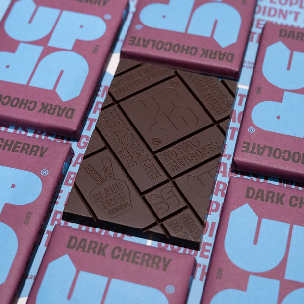 UP & UP Chocolate: Cherry Dark Chocolate Bar