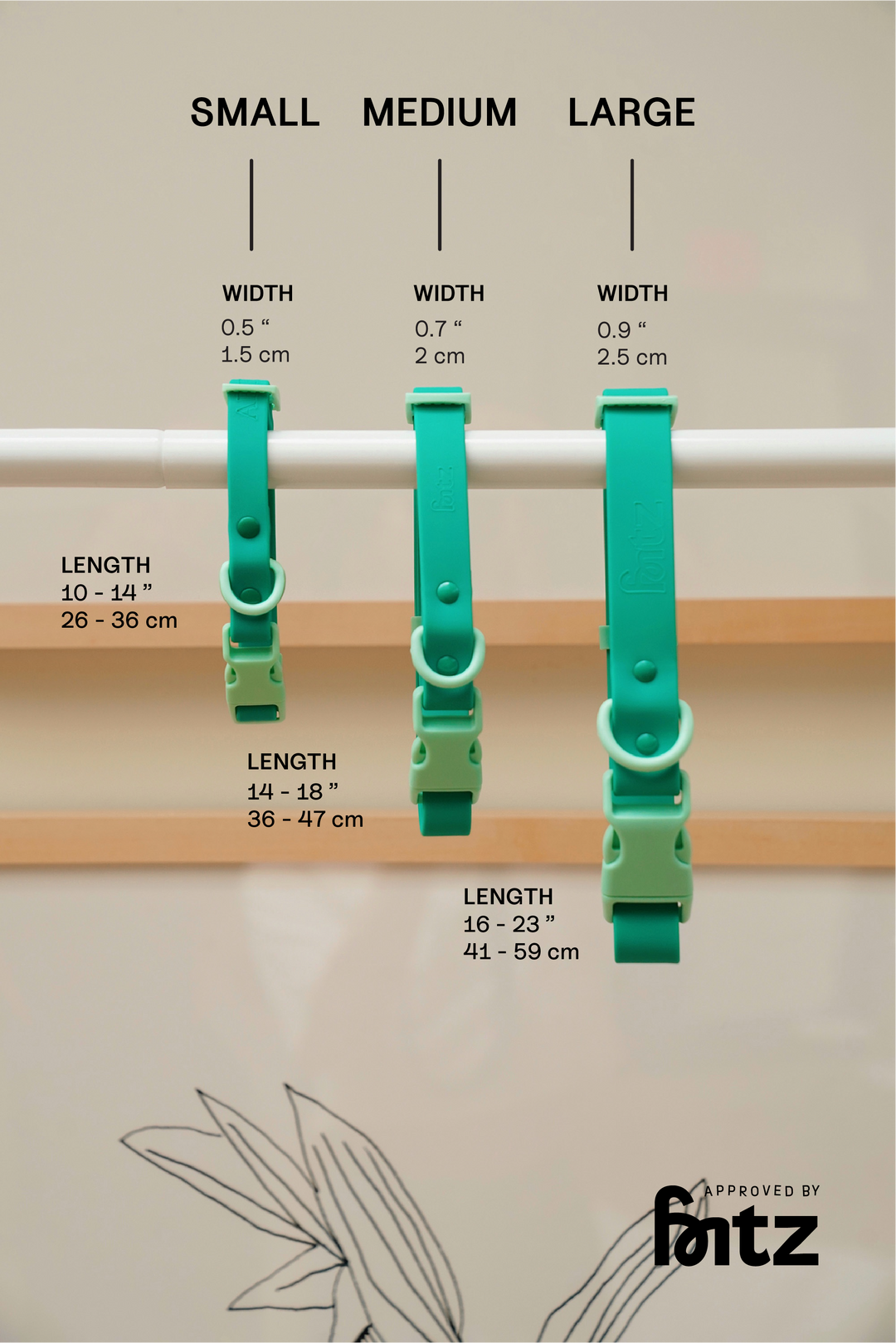 The Fritz Collar: Medium / blue orange