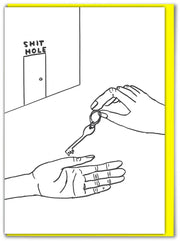 Funny David Shrigley - Shit Hole New Home Card