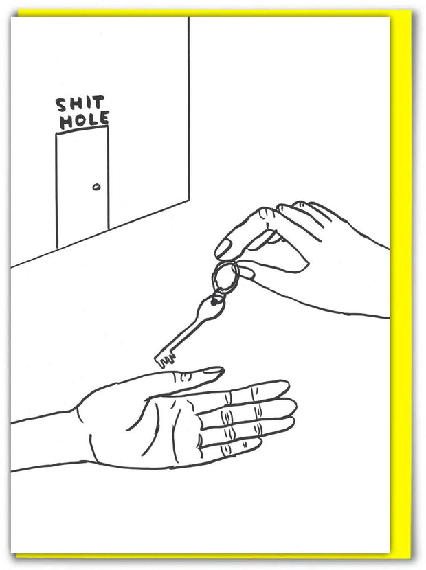 Funny David Shrigley - Shit Hole New Home Card