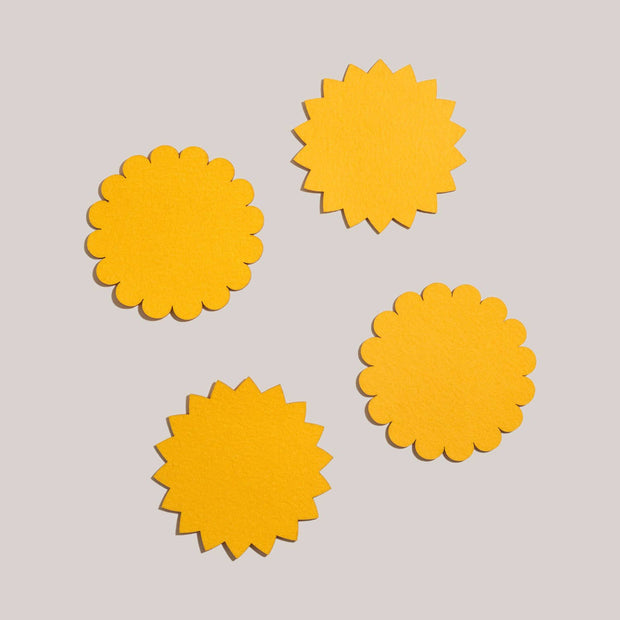 Sunburst Felt Coasters | Set of 4