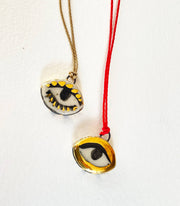 Charm Necklace: Navy / Not so evil eye