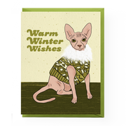Holiday Sweater Cat Card: Single card