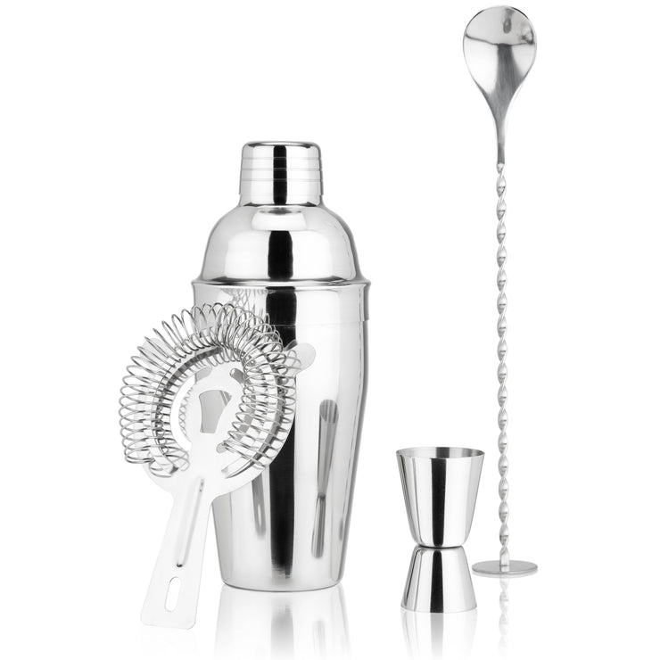 Stainless Steel Barware Set of 4 ASSORTED COLORS