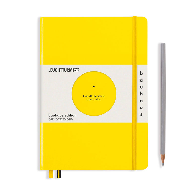 Bauhaus Edition - Hardcover Dotted Medium Notebook: Lemon