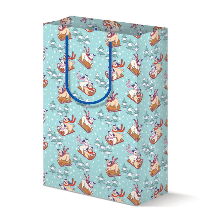 Sledding Pugs Gift Bag