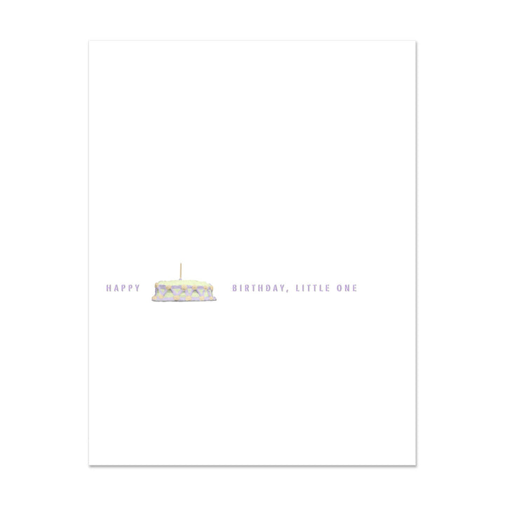 One Candle Happy Birthday Little One Card