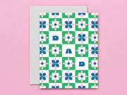 Dad Tiles Flower Pattern Card
