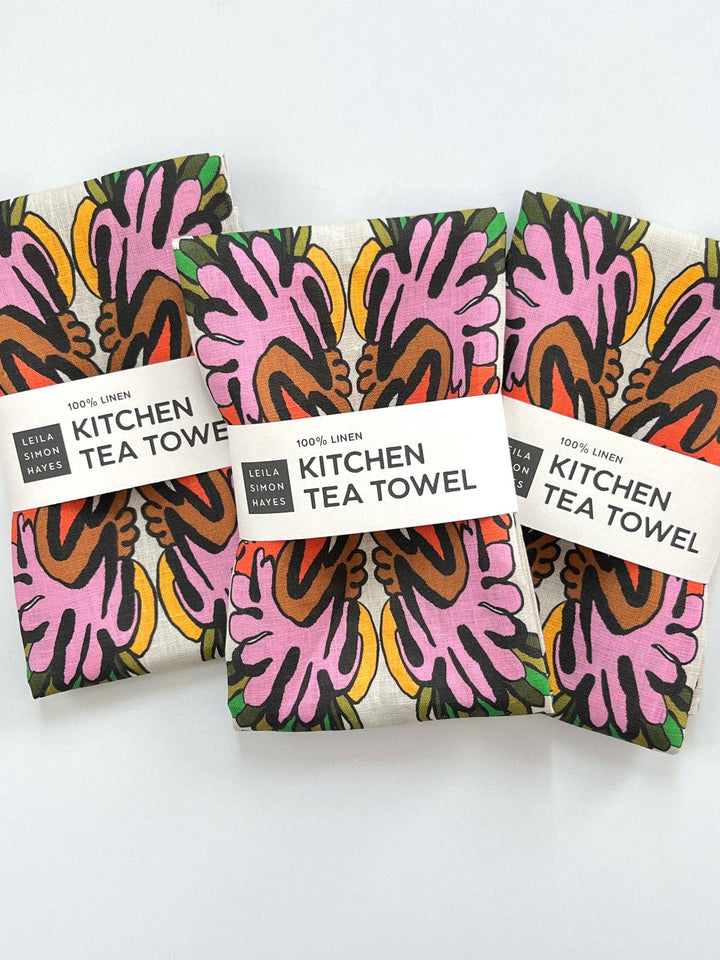 Flourish Tea Towel, bright