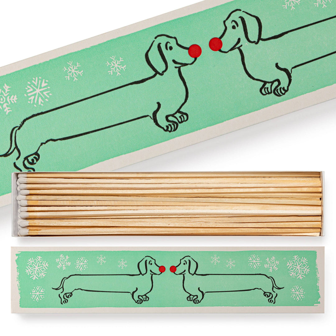 Holiday Dachshunds Long Safety Matches