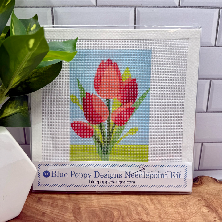 Red Tulips Needlepoint Kit