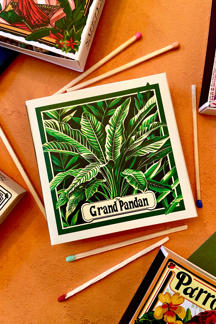 Grand Pandan Floral Luxury Safety Match Box