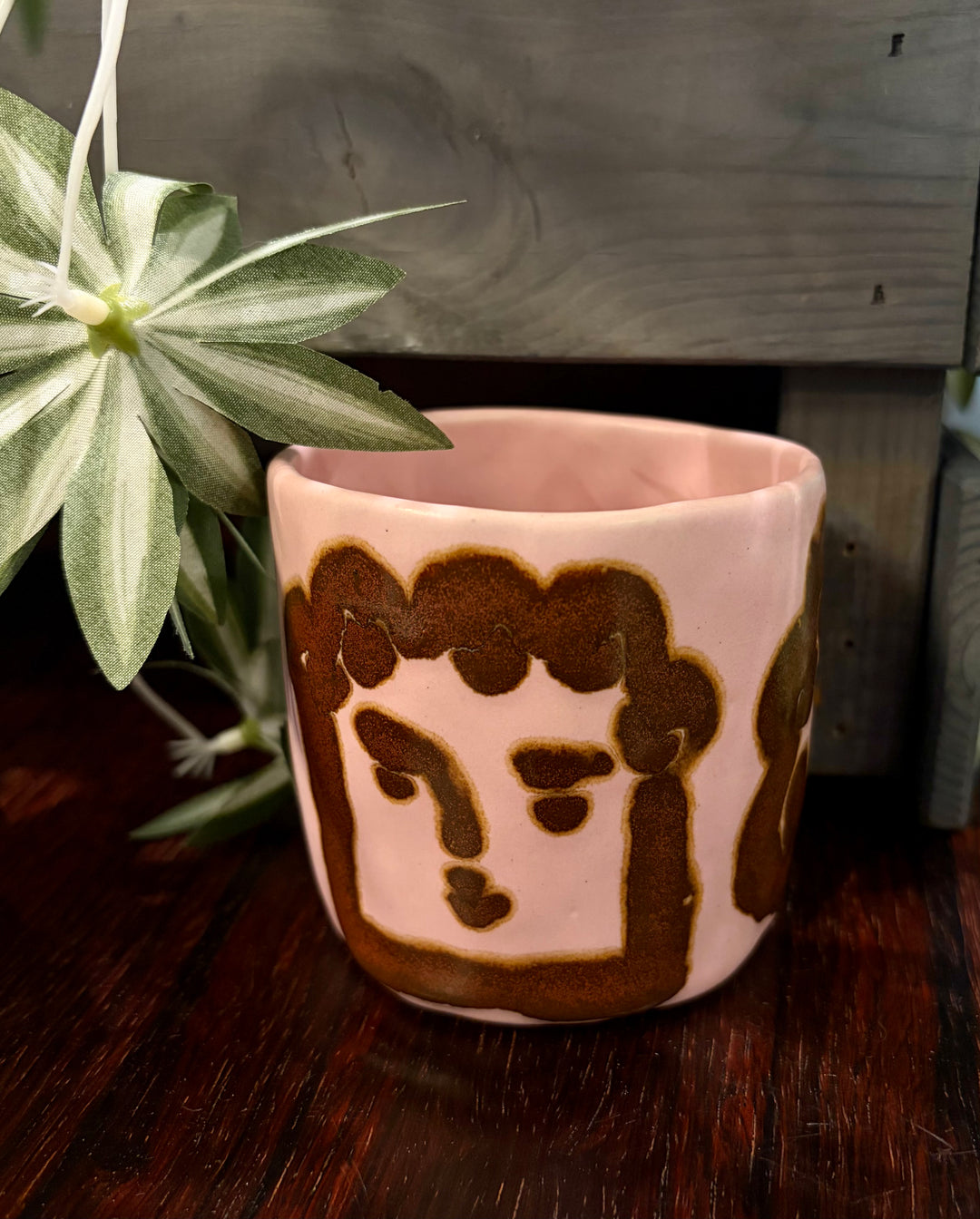Many Faces Pink Mug