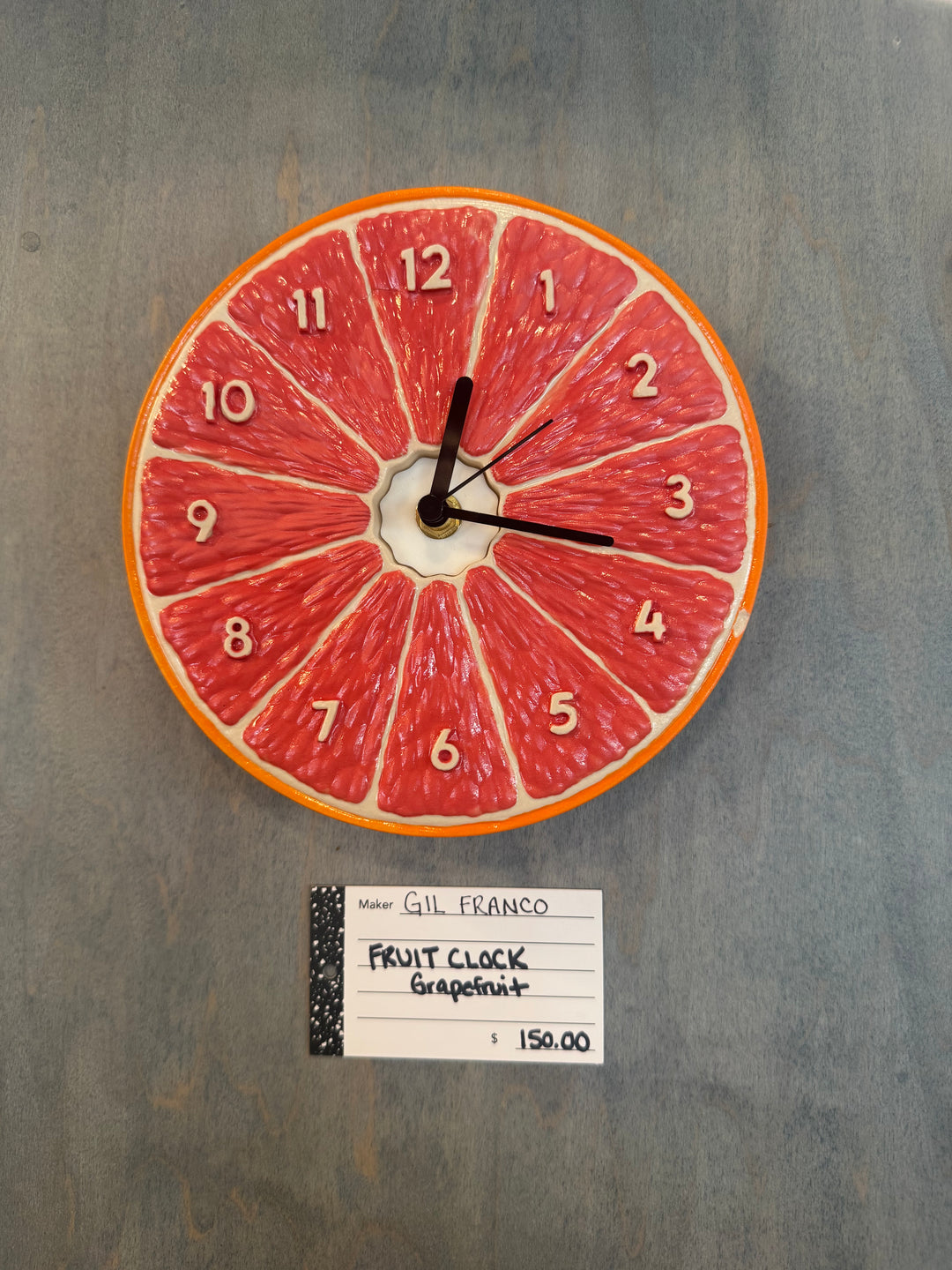Grapefruit Clock By Gil Franco