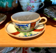 Colorful Teacup & Saucer