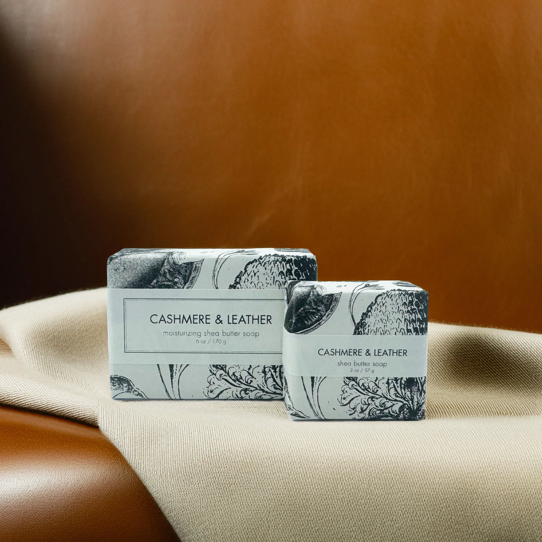 Cashmere &amp; Leather Shea Butter Soap - Bath Bar