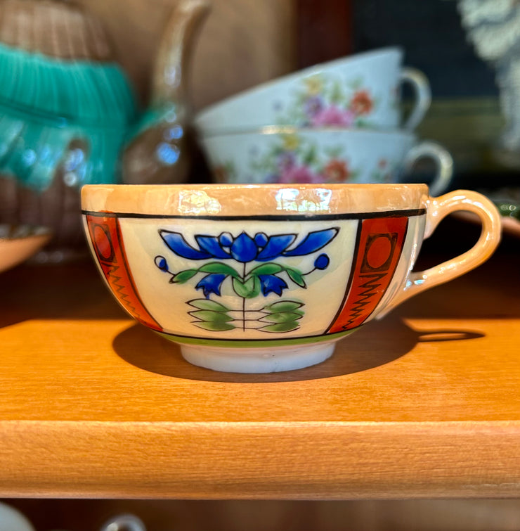 Colorful Teacup & Saucer