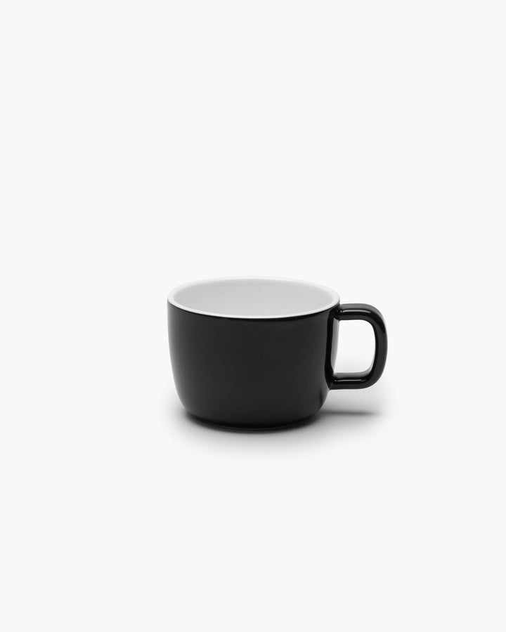 Cappuccino Cup Glazed Passe-Partout Black