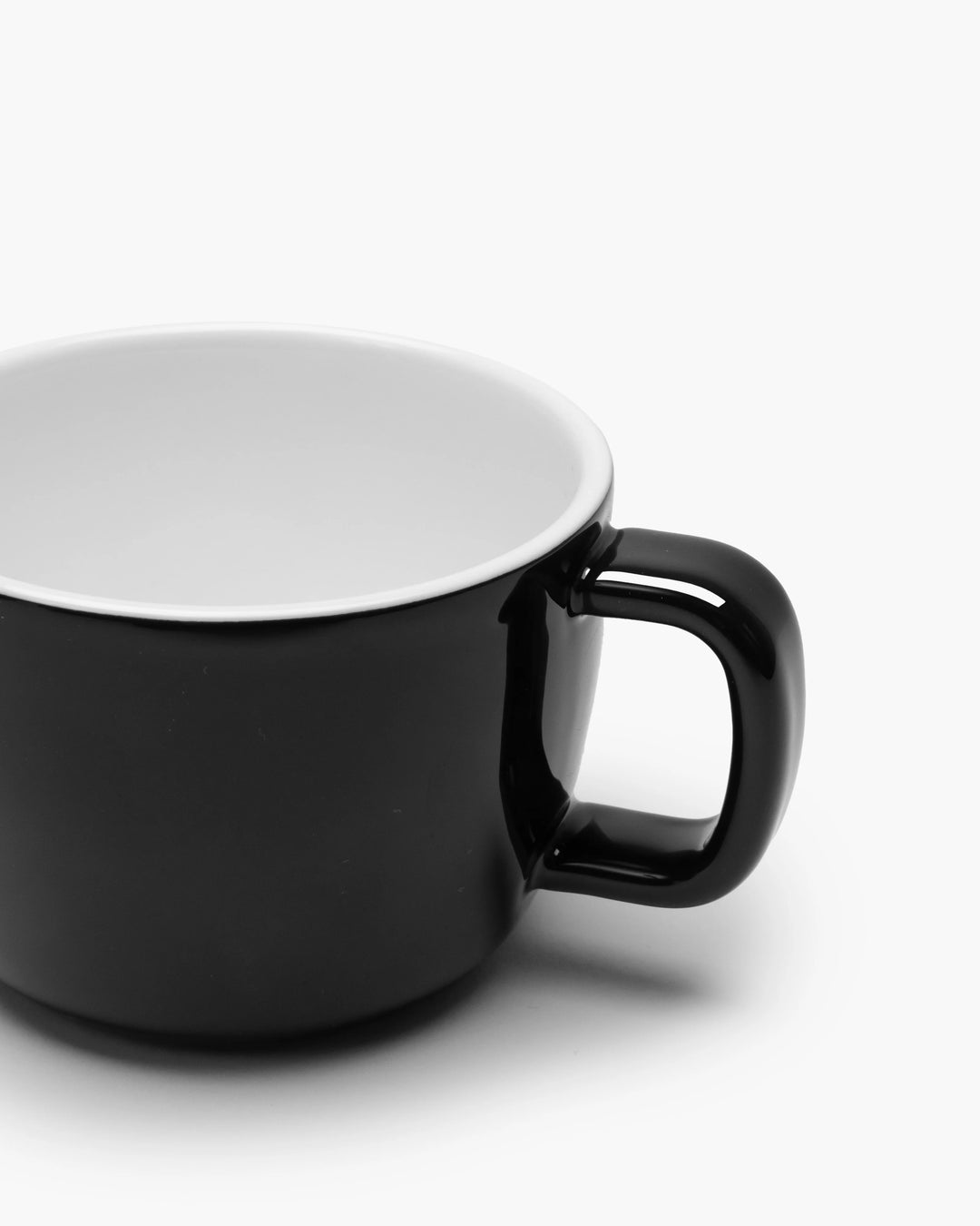 Cappuccino Cup Glazed Passe-Partout Black