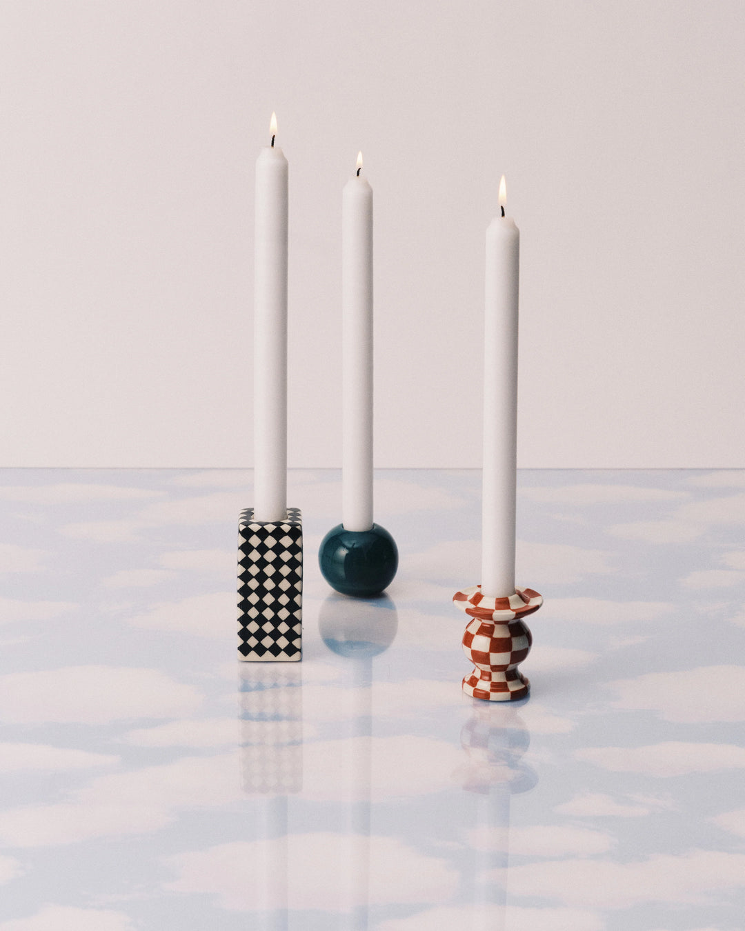 Candle Holder Chessboard Les Objets Mouleversants Set/3