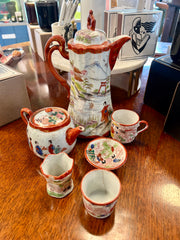 Hand Painted Asian Porcelain Tea Set