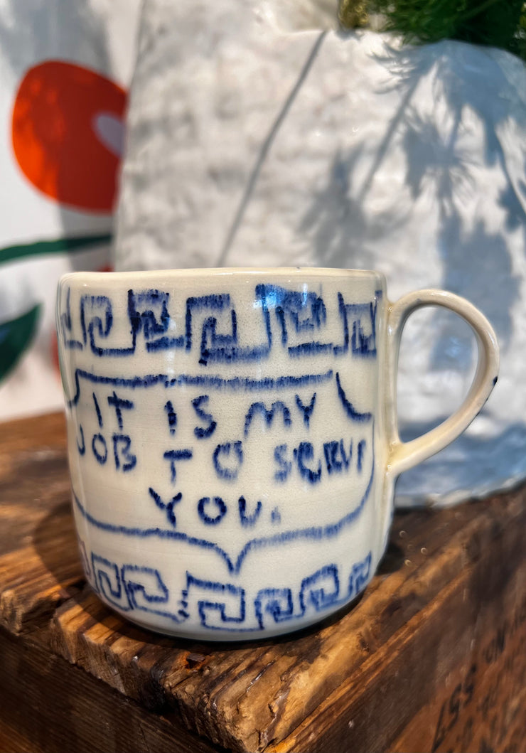 'We Are Happy to Serve You' Inspired Mugs