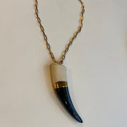 Ceramic Shark Tooth Charm Necklace