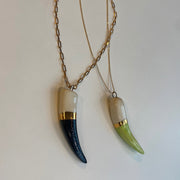 Ceramic Shark Tooth Charm Necklace