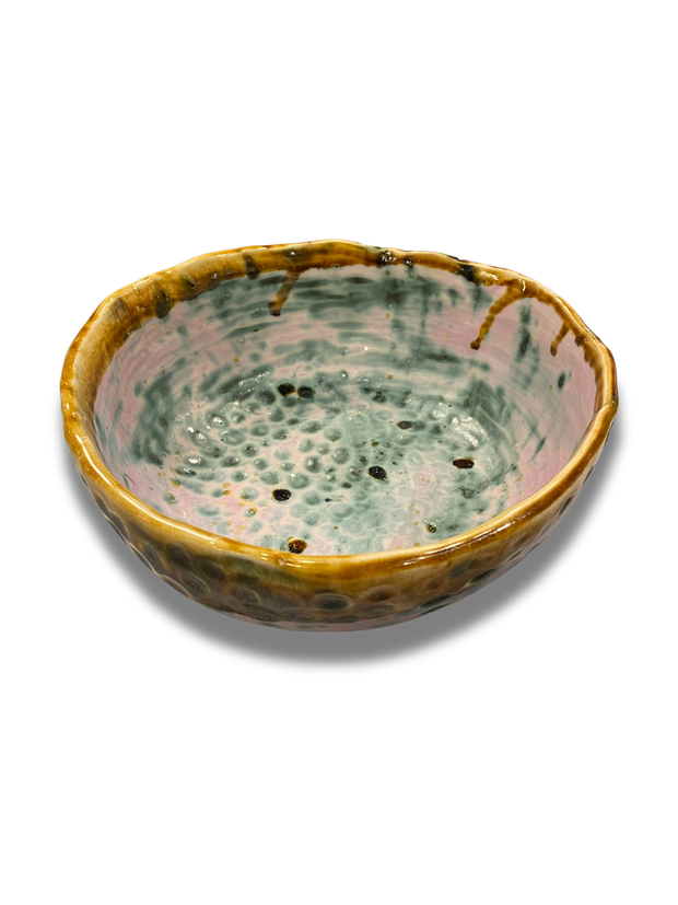 PINK & GREEN Textured Bowl No. 2