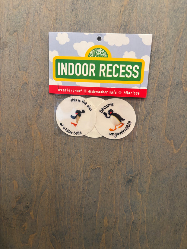 Pingu round sticker pack