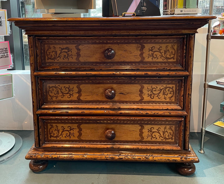 Vintage Wooden Side Tables w/ Inlay