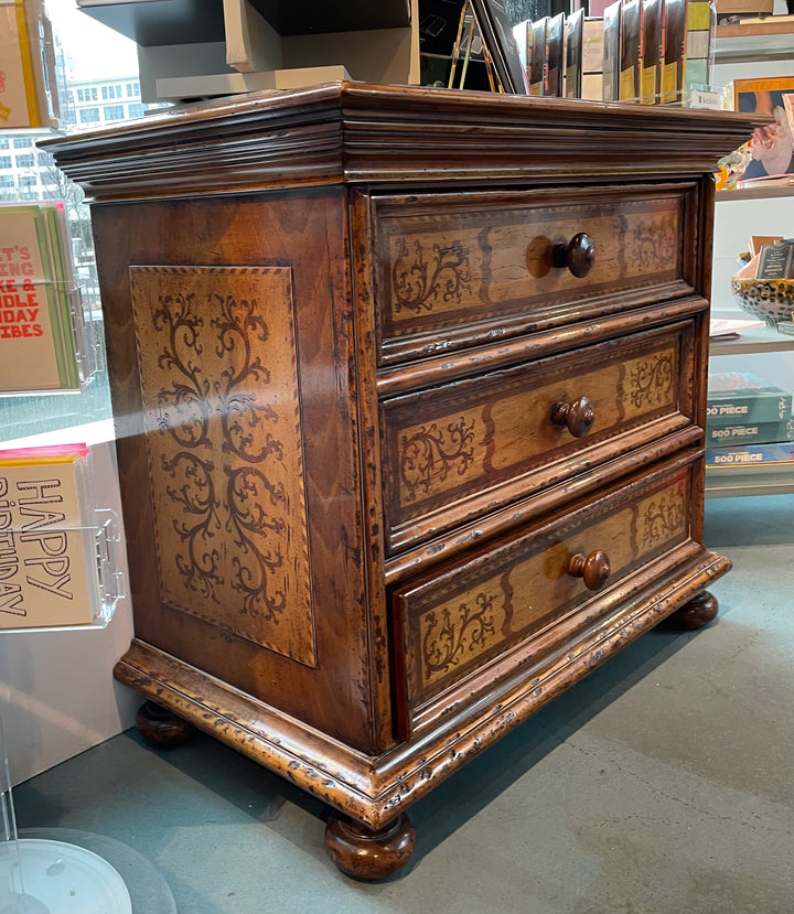 Vintage Wooden Side Tables w/ Inlay