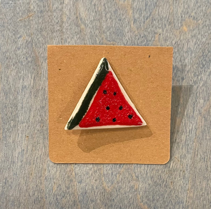 Watermelon ceramic pins